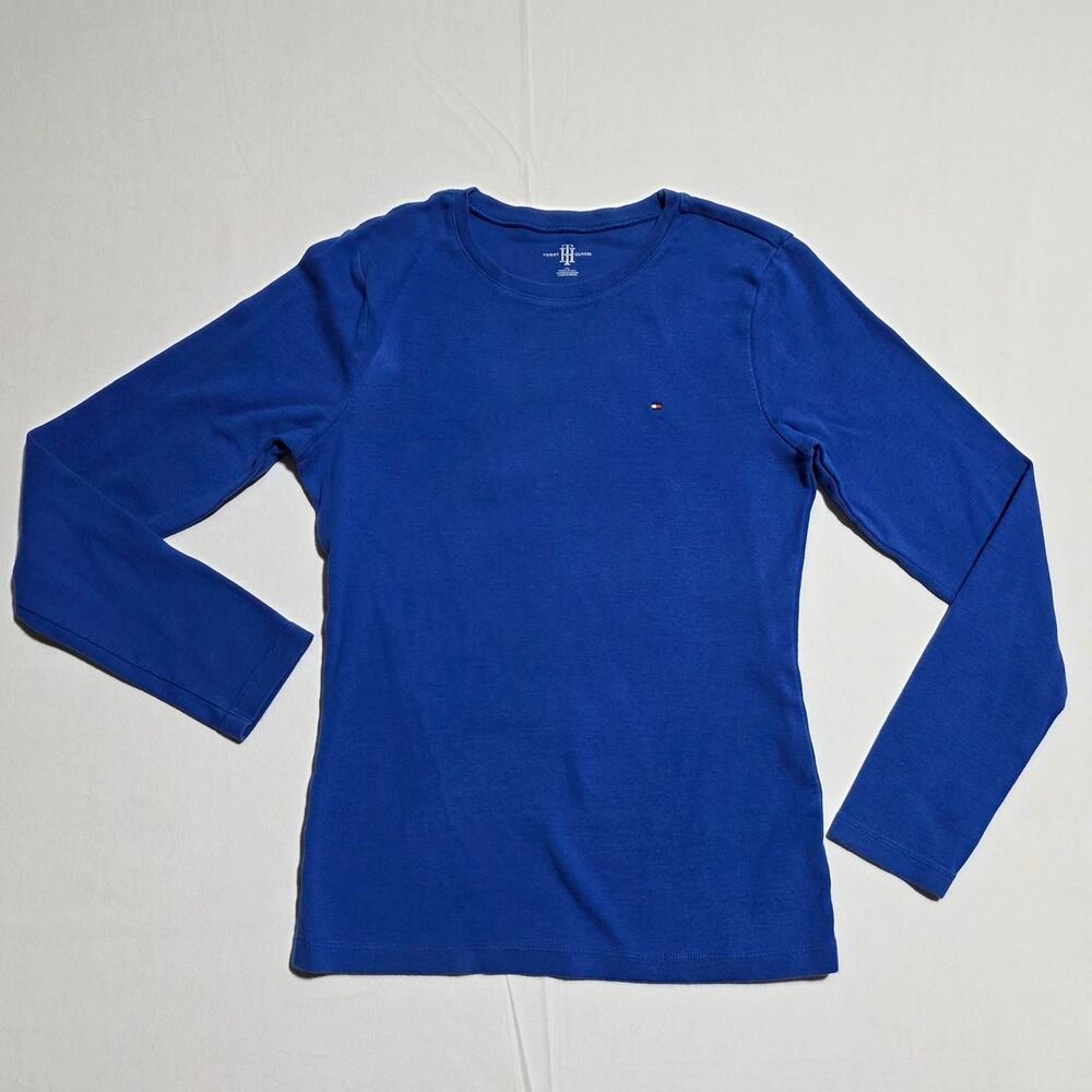 Tommy Hilfiger women's size large blue long sleeve shirt